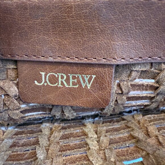 J. Crew Small Open-Weave Bag in Brown Leather - Picture 6 of 8